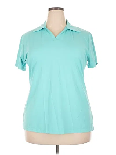 Pre-owned Assorted Brands Short Sleeve Polo Shirt In Teal