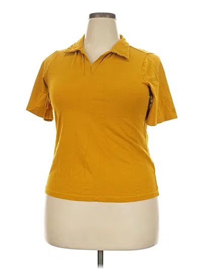 Pre-owned Assorted Brands Short Sleeve Polo Shirt In Yellow