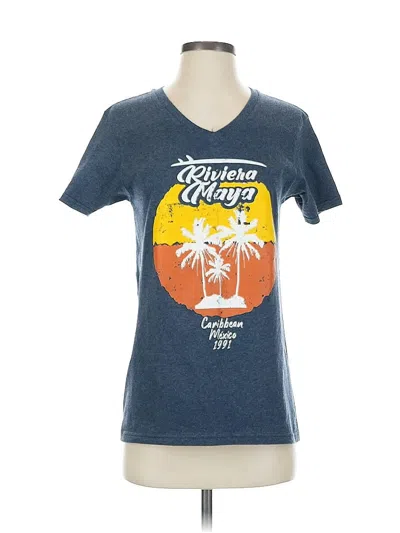 Pre-owned Assorted Brands Short Sleeve T-shirt In Blue