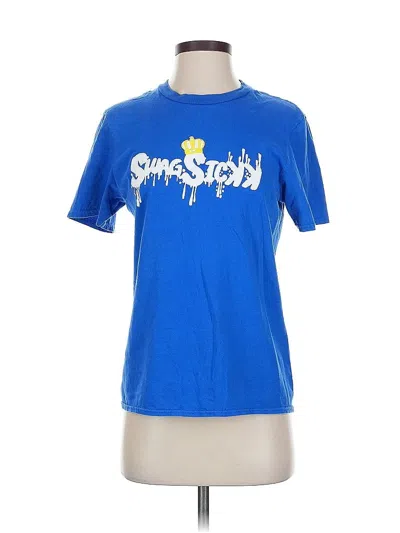 Pre-owned Assorted Brands Short Sleeve T-shirt In Blue