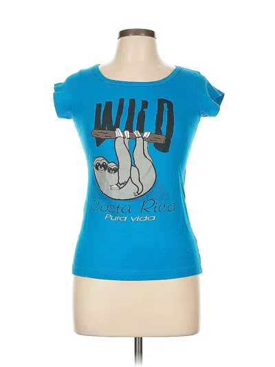 Pre-owned Assorted Brands Short Sleeve T-shirt In Blue