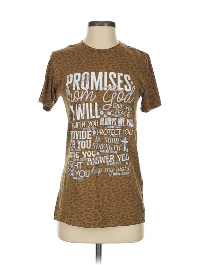 Pre-owned Assorted Brands Short Sleeve T-shirt In Brown