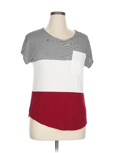 Pre-owned Assorted Brands Short Sleeve T-shirt In Burgundy