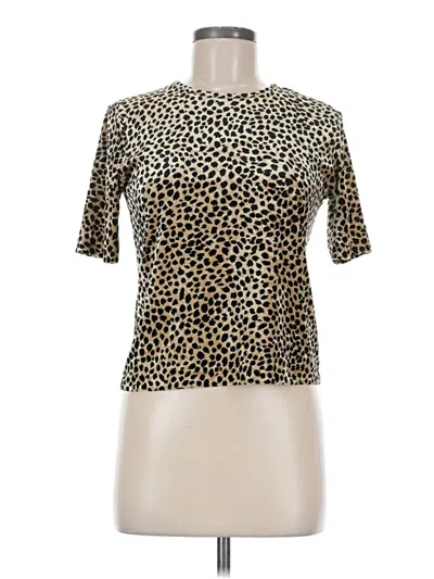 Pre-owned Assorted Brands Short Sleeve T-shirt In Gold