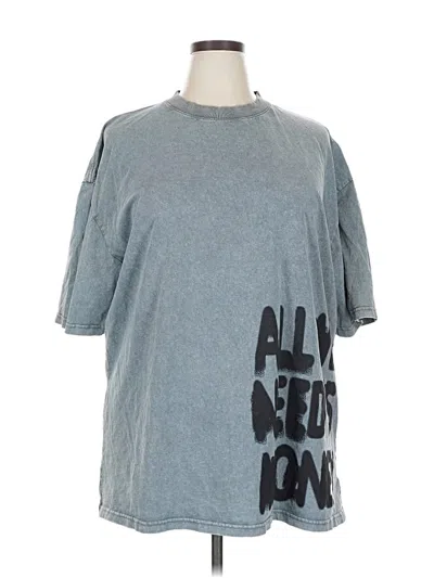 Pre-owned Assorted Brands Short Sleeve T-shirt In Gray