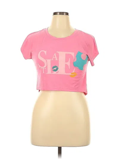 Pre-owned Assorted Brands Short Sleeve T-shirt In Pink
