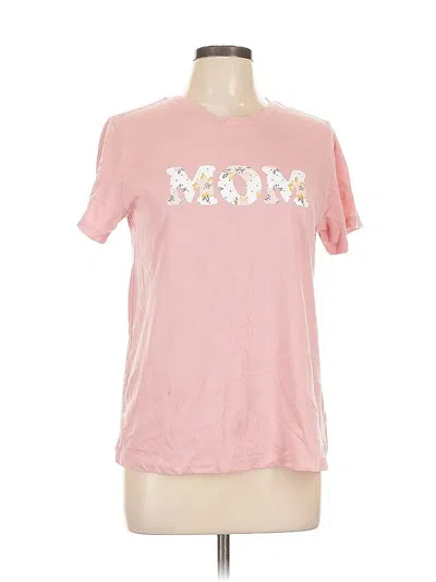Pre-owned Assorted Brands Short Sleeve T-shirt In Pink