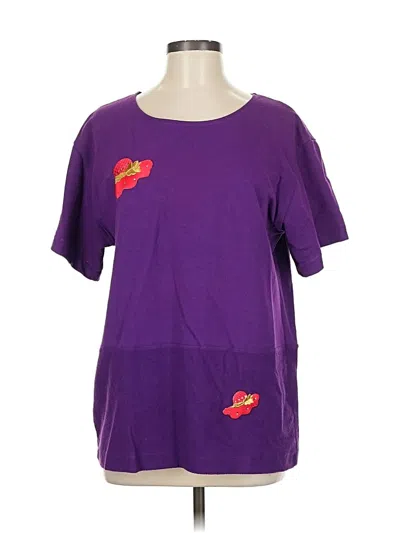 Pre-owned Assorted Brands Short Sleeve T-shirt In Purple