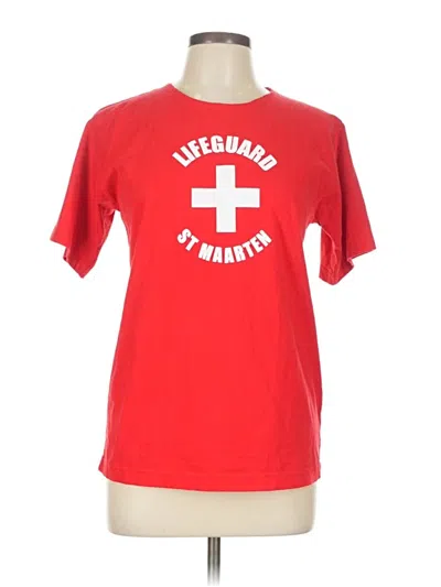 Pre-owned Assorted Brands Short Sleeve T-shirt In Red