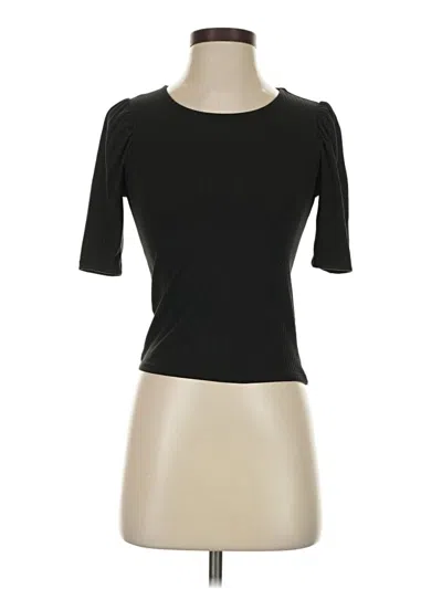 Pre-owned Assorted Brands Short Sleeve Top Black Boatneck Tops