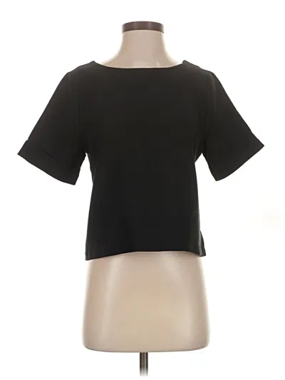 Pre-owned Assorted Brands Short Sleeve Top Black Boatneck Tops