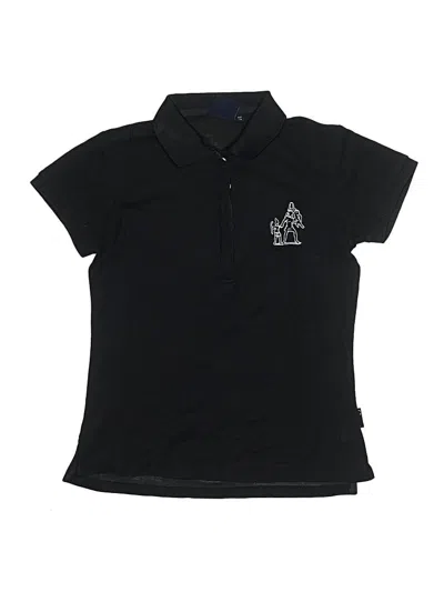 Pre-owned Assorted Brands Kids' Short Sleeve Top Black Collared Neckline Tops