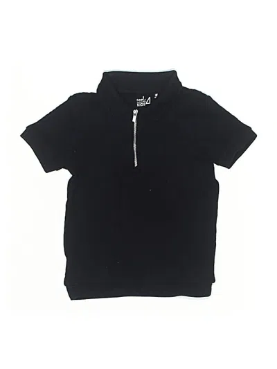 Pre-owned Assorted Brands Kids' Short Sleeve Top Black Collared Neckline Tops