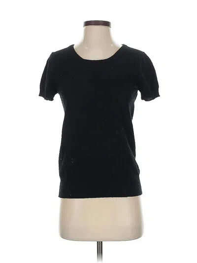 Pre-owned Assorted Brands Short Sleeve Top Black Crew Neck Tops