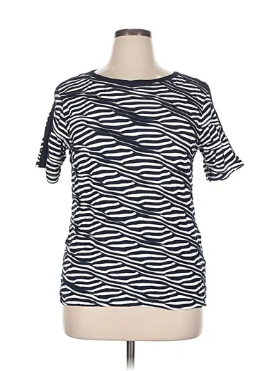 Pre-owned Assorted Brands Short Sleeve Top Black Crew Neck Tops