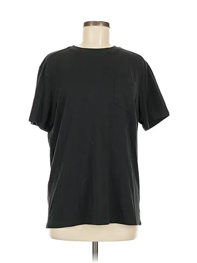 Pre-owned Assorted Brands Short Sleeve Top Black Crew Neck Tops