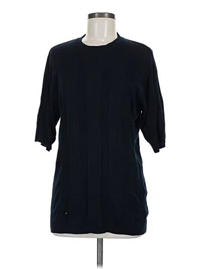 Pre-owned Assorted Brands Short Sleeve Top Black Crew Neck Tops