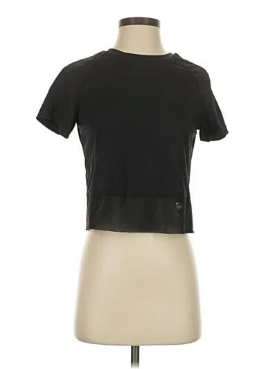 Pre-owned Assorted Brands Short Sleeve Top Black Crew Neck Tops