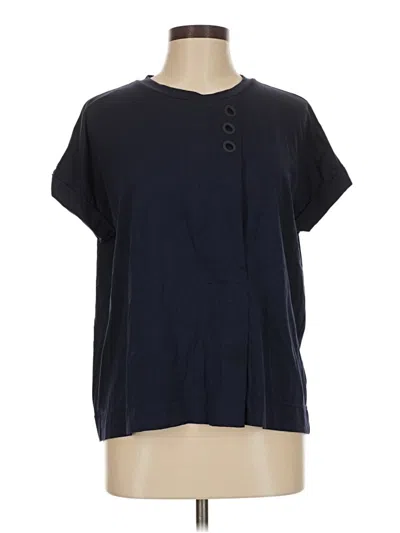 Pre-owned Assorted Brands Short Sleeve Top Black Crew Neck Tops