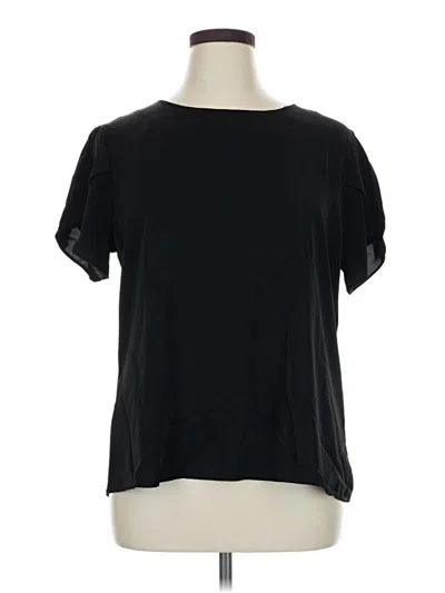 Pre-owned Assorted Brands Short Sleeve Top Black Crew Neck Tops