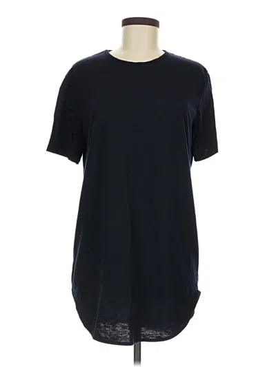 Pre-owned Assorted Brands Short Sleeve Top Black Crew Neck Tops
