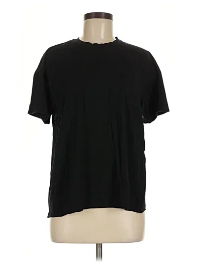 Pre-owned Assorted Brands Short Sleeve Top Black Crew Neck Tops