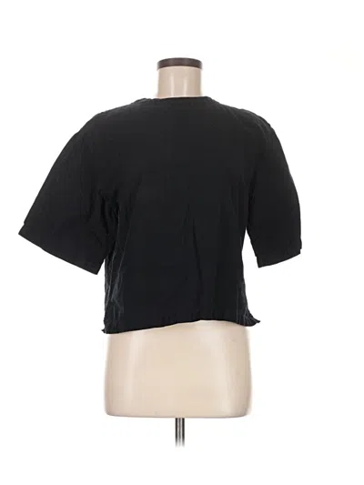 Pre-owned Assorted Brands Short Sleeve Top Black Keyhole Neckline Tops