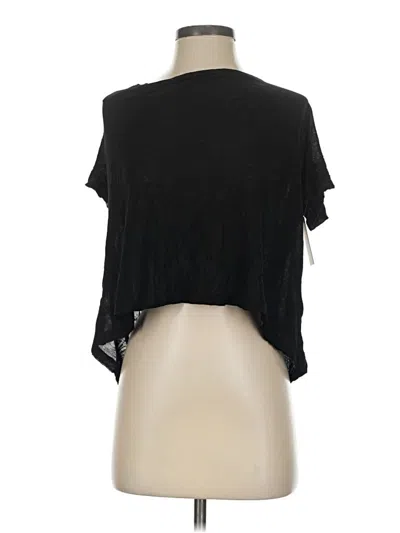 Assorted Brands Short Sleeve Top Black One Shoulder Neckline Tops