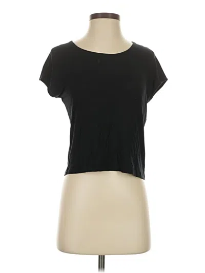 Pre-owned Assorted Brands Short Sleeve Top Black Scoop Neck Tops