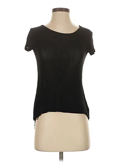Pre-owned Assorted Brands Short Sleeve Top Black Scoop Neck Tops