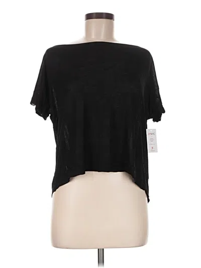 Assorted Brands Short Sleeve Top Black Scoop Neck Tops
