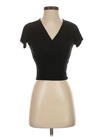 Pre-owned Assorted Brands Short Sleeve Top Black Sweetheart Neckline Tops