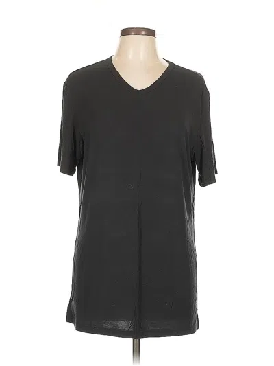 Pre-owned Assorted Brands Short Sleeve Top Black V Neck Tops