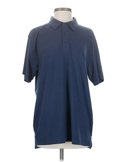 Pre-owned Assorted Brands Short Sleeve Top Blue Collared Neckline Tops