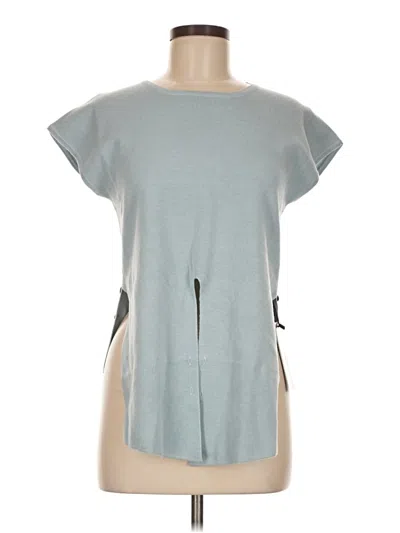 Assorted Brands Short Sleeve Top Blue Keyhole Neckline Tops