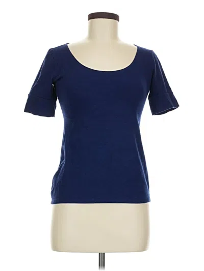 Pre-owned Assorted Brands Short Sleeve Top Blue Scoop Neck Tops