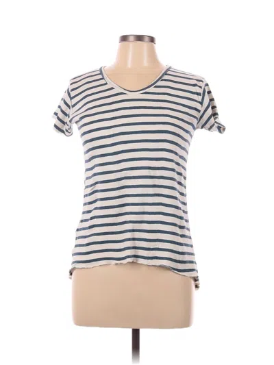 Pre-owned Assorted Brands Short Sleeve Top Blue V Neck Tops