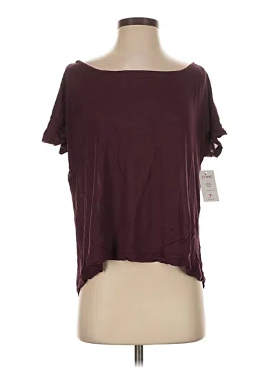 Assorted Brands Short Sleeve Top Burgundy Scoop Neck Tops
