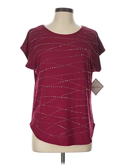 Assorted Brands Short Sleeve Top Burgundy Scoop Neck Tops