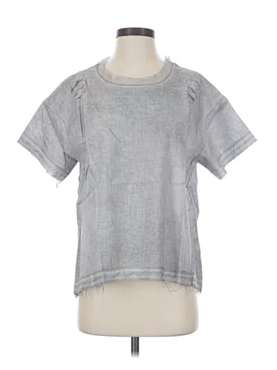 Assorted Brands Short Sleeve Top Gray Crew Neck Tops