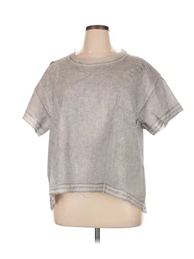 Assorted Brands Short Sleeve Top Gray Crew Neck Tops