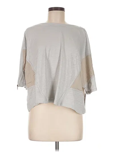 Assorted Brands Short Sleeve Top Gray Mock Neckline Tops