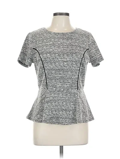 Pre-owned Assorted Brands Short Sleeve Top Gray Square Neckline Tops