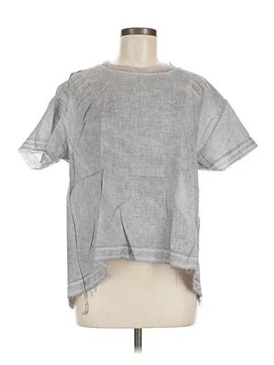 Assorted Brands Short Sleeve Top Gray Square Neckline Tops