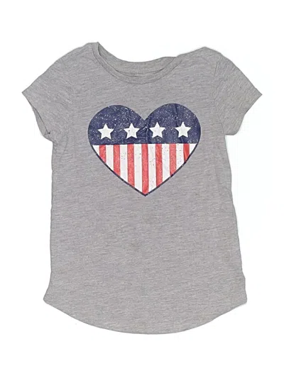 Pre-owned Assorted Brands Kids' Short Sleeve Top Gray Sweetheart Neckline Tops