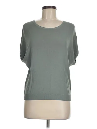 Pre-owned Assorted Brands Short Sleeve Top Green Boatneck Tops