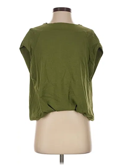 Assorted Brands Short Sleeve Top Green Cowl Neck Tops In Gray