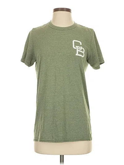 Pre-owned Assorted Brands Short Sleeve Top Green Crew Neck Tops