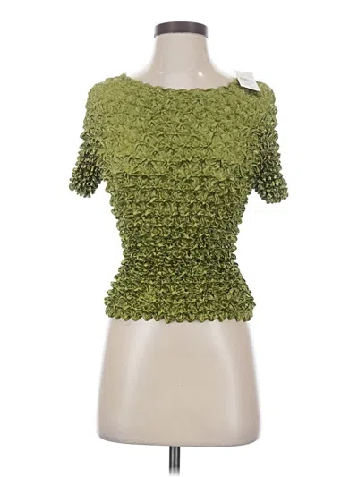 Pre-owned Assorted Brands Short Sleeve Top Green Sweetheart Neckline Tops