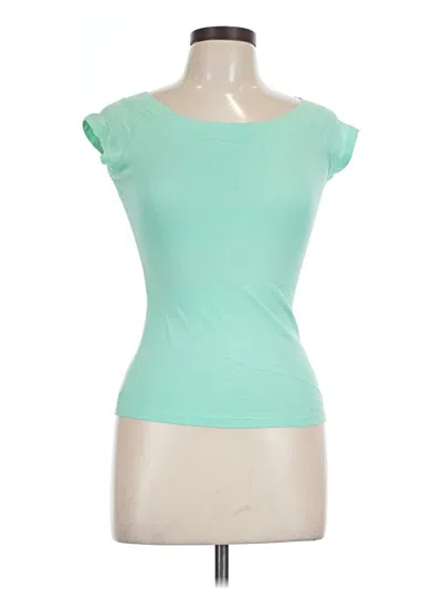 Pre-owned Assorted Brands Short Sleeve Top Green Sweetheart Neckline Tops